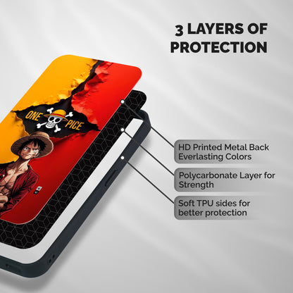 Attitude Luffy Shockproof Hybrid Protection (Metal + TPU) Back Case Cover