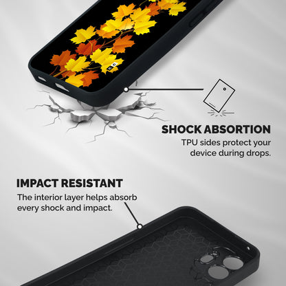 Autumn Forest Leaves Shockproof Hybrid Protection (Metal + TPU) Back Case Cover