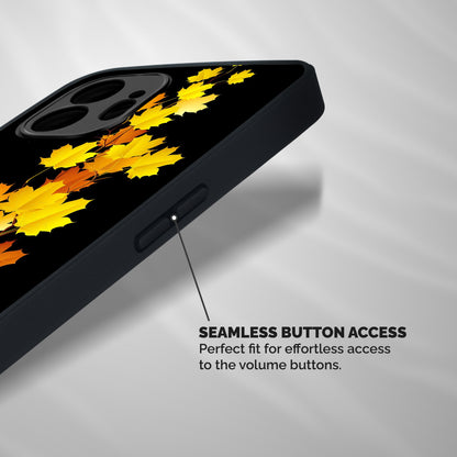 Autumn Forest Leaves Shockproof Hybrid Protection (Metal + TPU) Back Case Cover