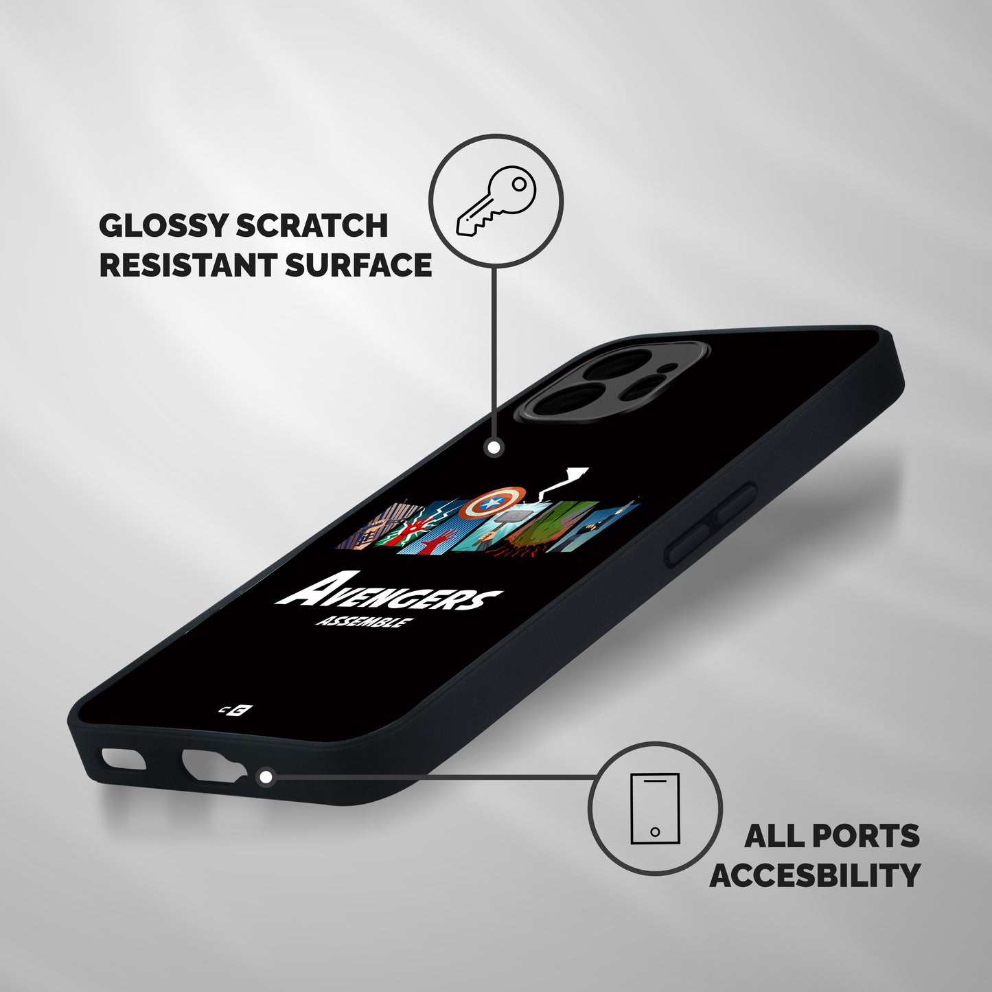 Avengers Assemble Shockproof Hybrid Protection (Metal + TPU) Back Case Cover