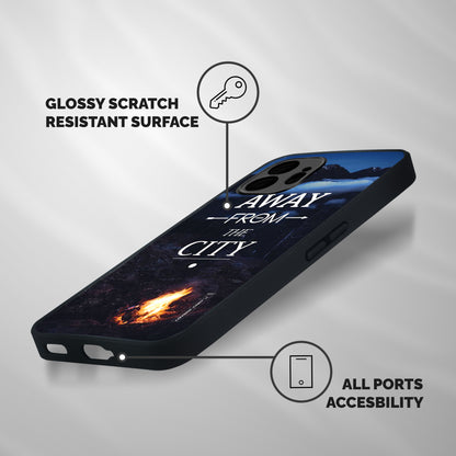Away From City Shockproof Hybrid Protection (Metal + TPU) Back Case Cover