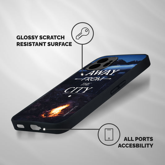 Away From City Shockproof Hybrid Protection (Metal + TPU) Back Case Cover