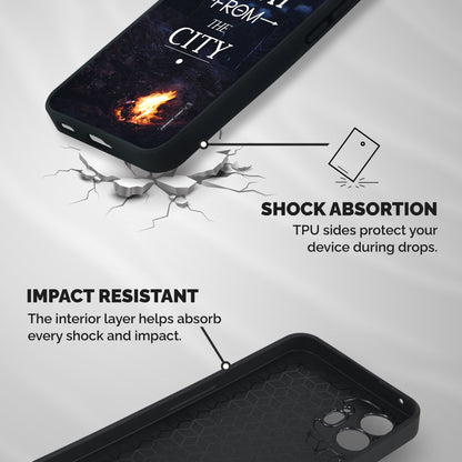Away From City Shockproof Hybrid Protection (Metal + TPU) Back Case Cover