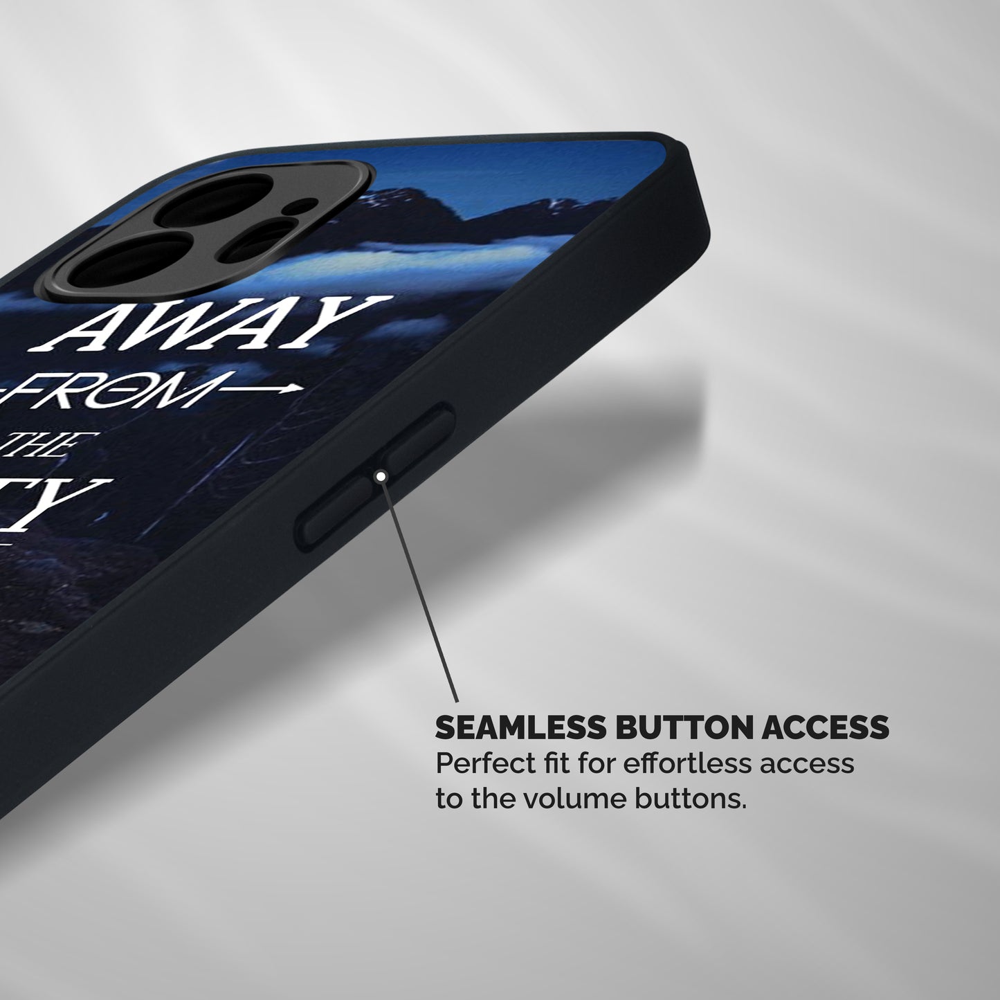 Away From City Shockproof Hybrid Protection (Metal + TPU) Back Case Cover