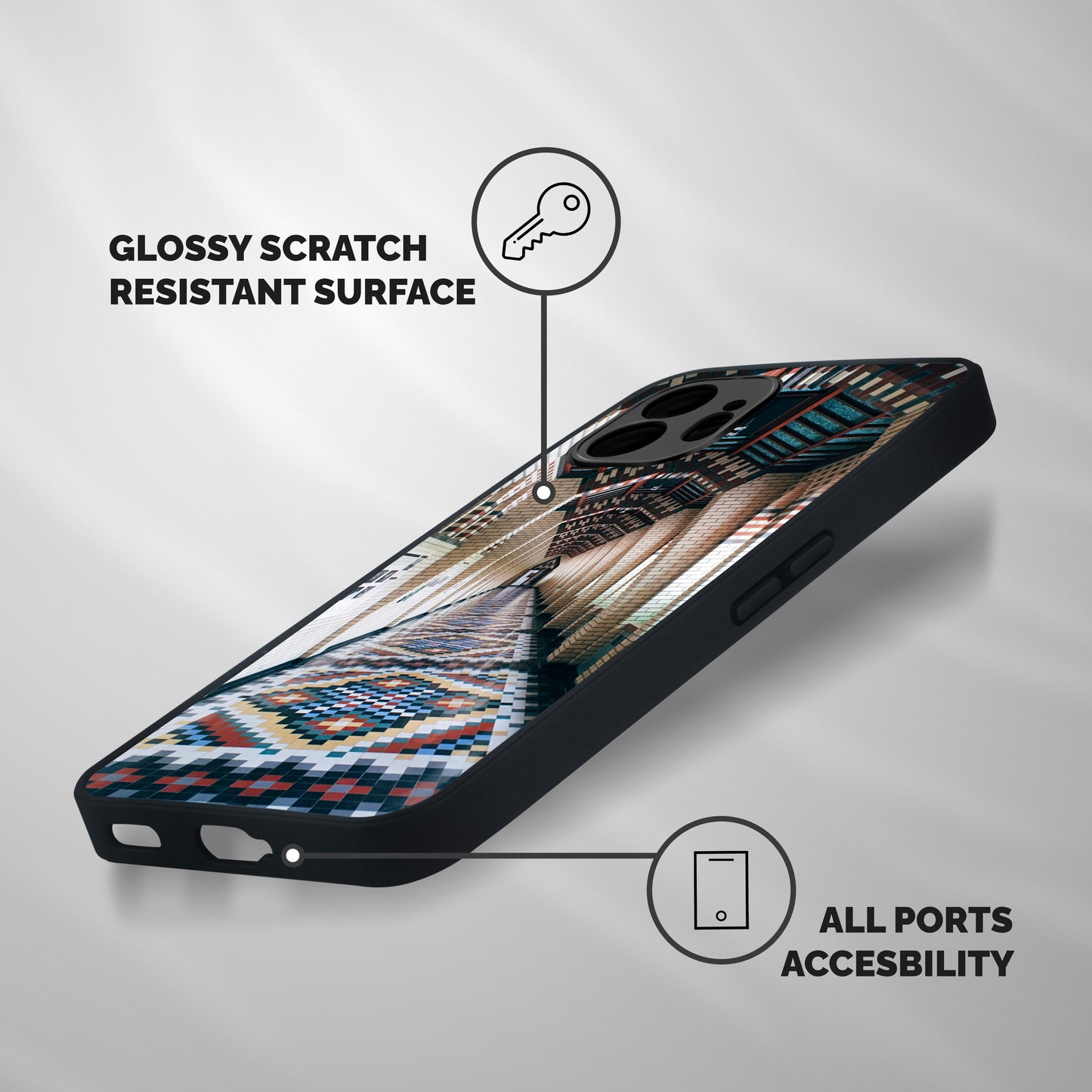 Awesome Architecture Shockproof Hybrid Protection (Metal + TPU) Back Case Cover