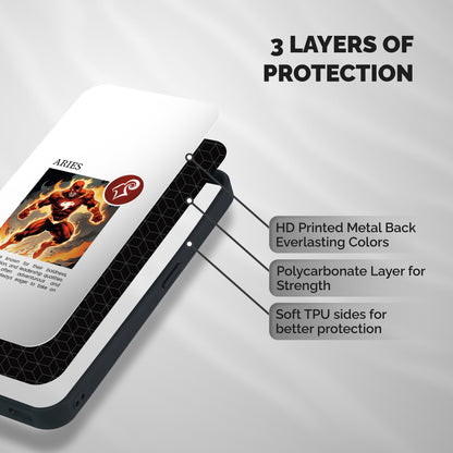 Awesome Aries Shockproof Hybrid Protection (Metal + TPU) Back Case Cover