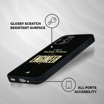 Awesome Engineer Shockproof Hybrid Protection (Metal + TPU) Back Case Cover