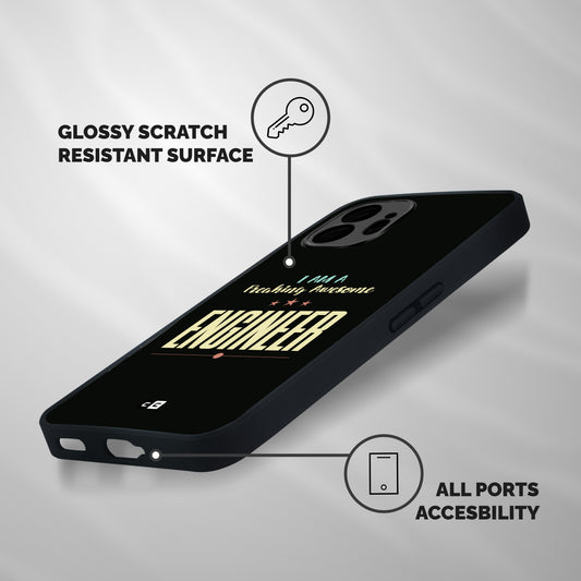 Awesome Engineer Shockproof Hybrid Protection (Metal + TPU) Back Case Cover