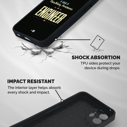 Awesome Engineer Shockproof Hybrid Protection (Metal + TPU) Back Case Cover
