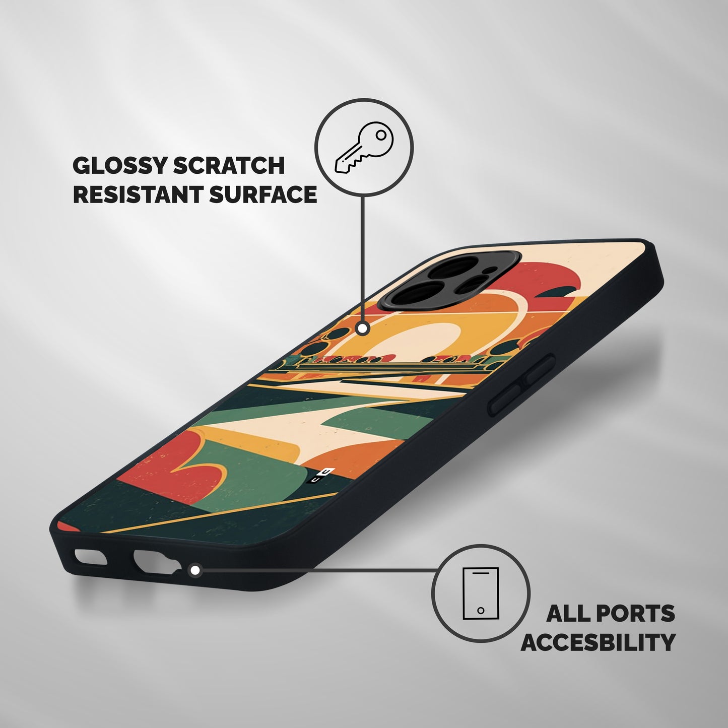 Awesome Geomatric Art Shockproof Hybrid Protection (Metal + TPU) Back Case Cover