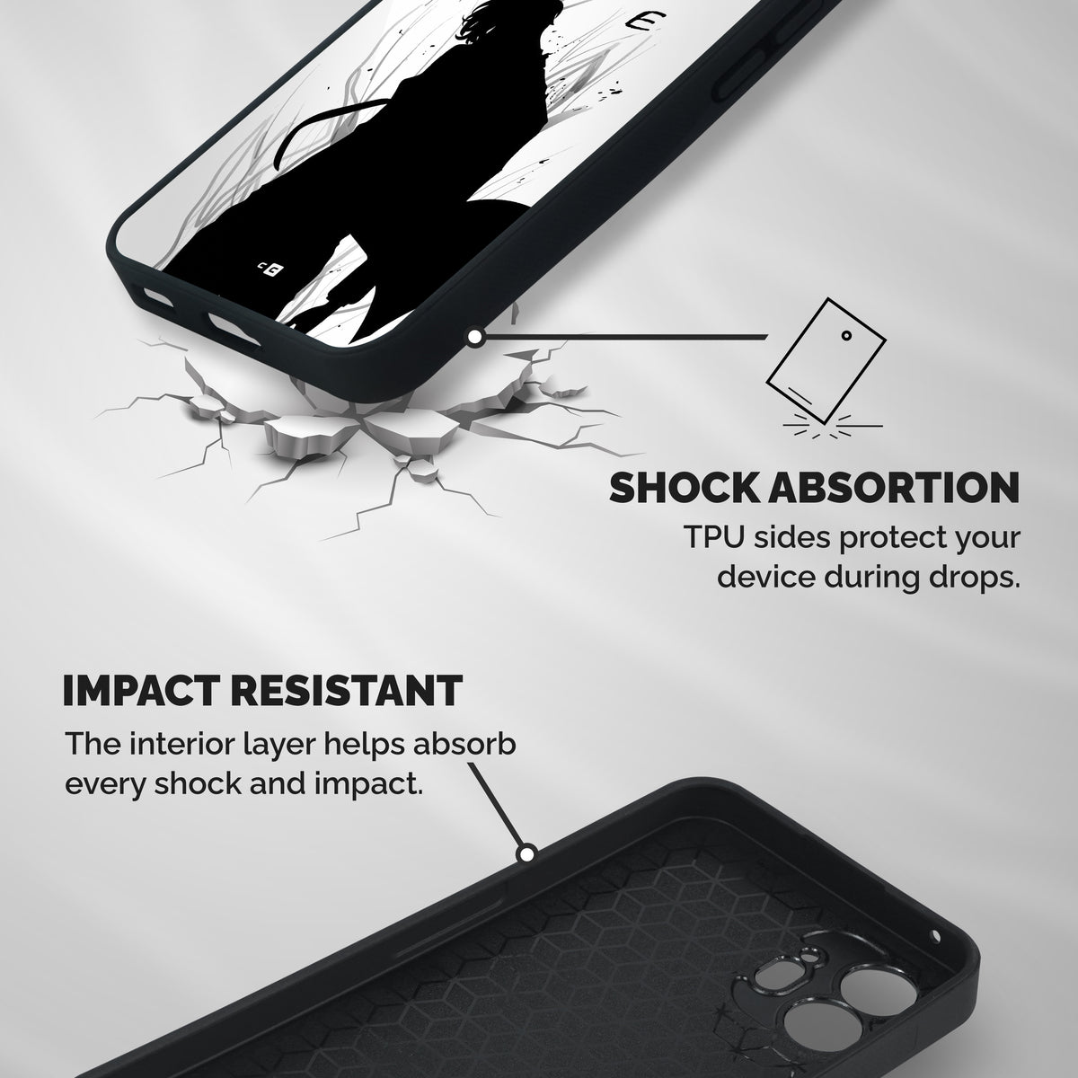 Awesome Jinwoo Arise Shockproof Hybrid Protection (Metal + TPU) Back Case Cover