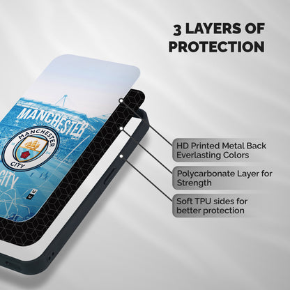 Awesome Manchester Shockproof Hybrid Protection (Metal + TPU) Back Case Cover