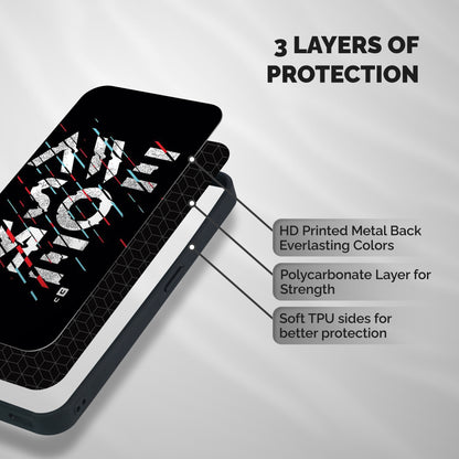 Awesome Me Shockproof Hybrid Protection (Metal + TPU) Back Case Cover