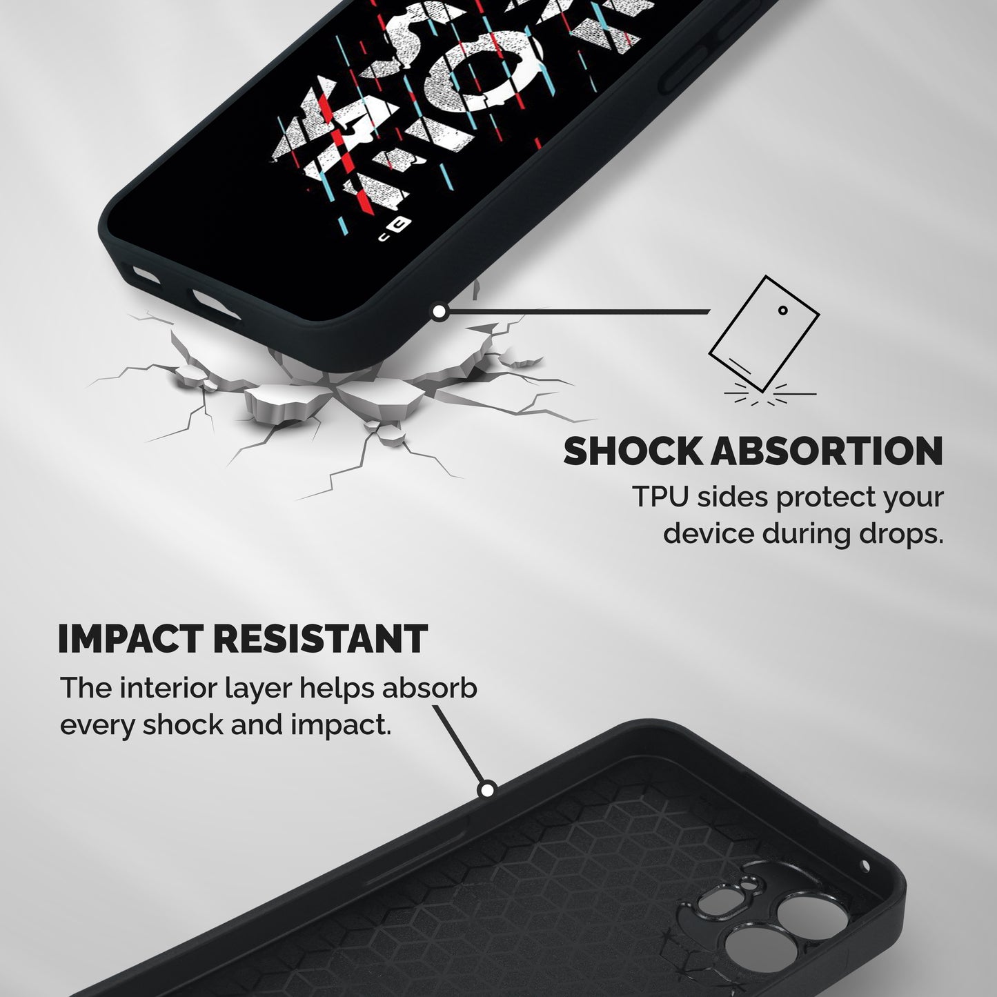 Awesome Me Shockproof Hybrid Protection (Metal + TPU) Back Case Cover
