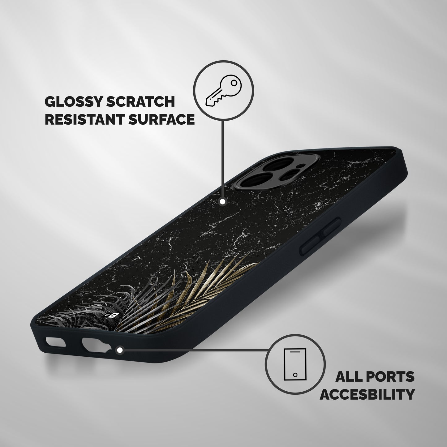 Awesome Royal Marble Shockproof Hybrid Protection (Metal + TPU) Back Case Cover