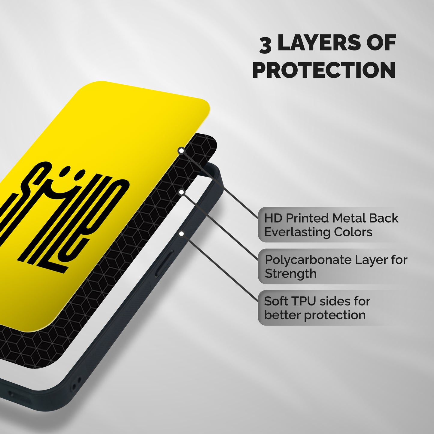 Awesome Smile Shockproof Hybrid Protection (Metal + TPU) Back Case Cover