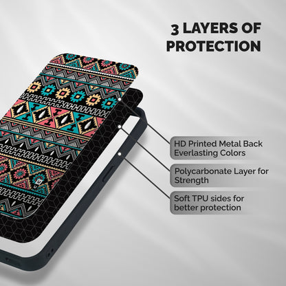 Aztec Beautiful Creativity Shockproof Hybrid Protection (Metal + TPU) Back Case Cover
