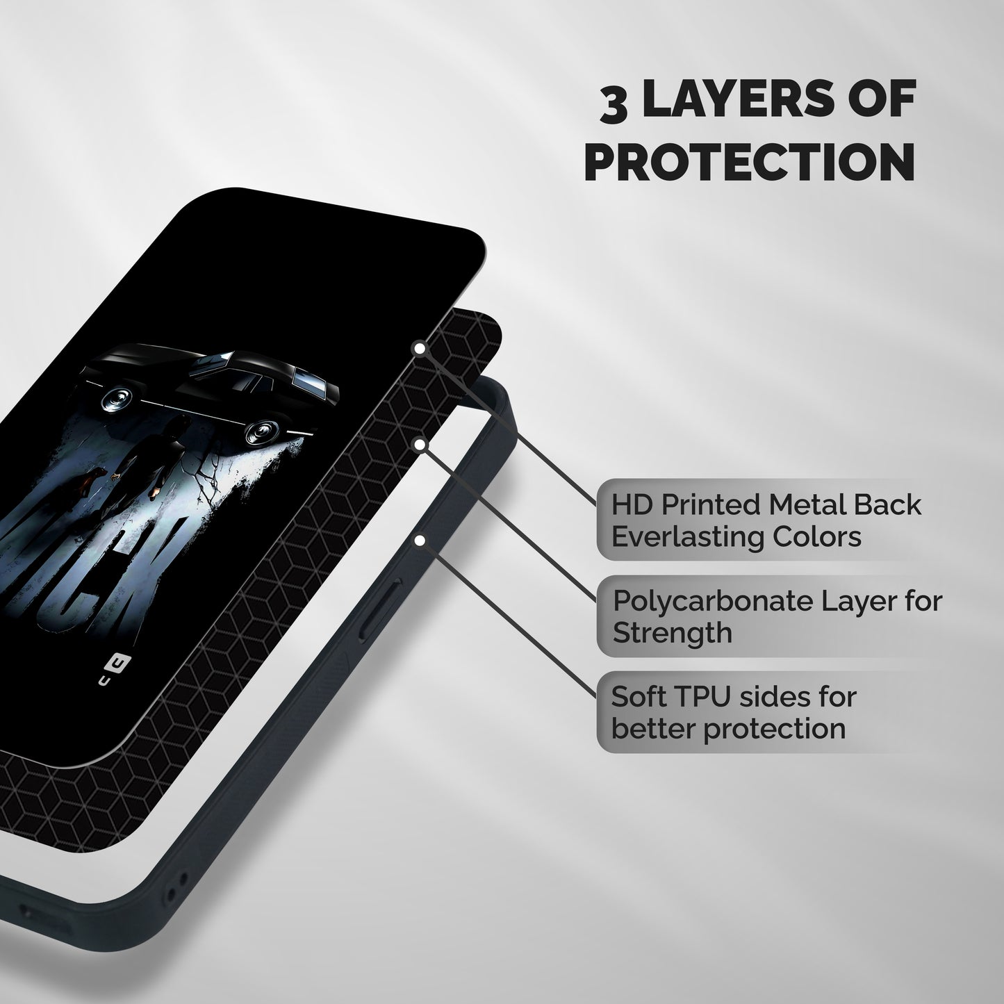 Baba Yaga Shockproof Hybrid Protection (Metal + TPU) Back Case Cover