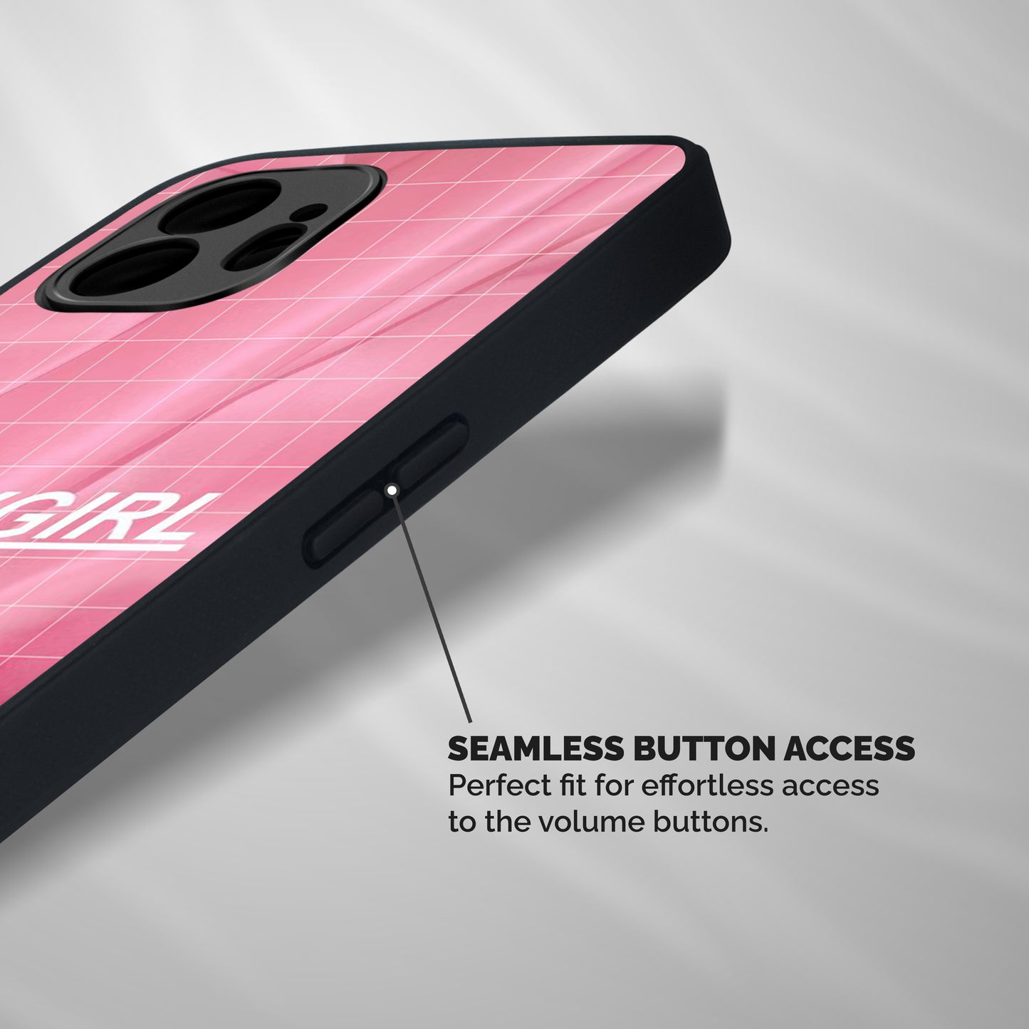 Baby Girl Check Shockproof Hybrid Protection (Metal + TPU) Back Case Cover