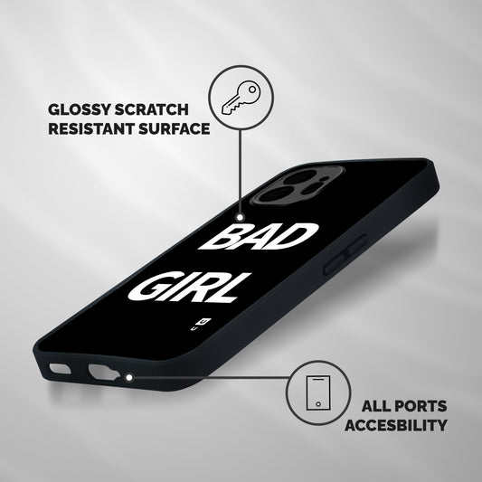 Bad Girl Attitude Shockproof Hybrid Protection (Metal + TPU) Back Case Cover