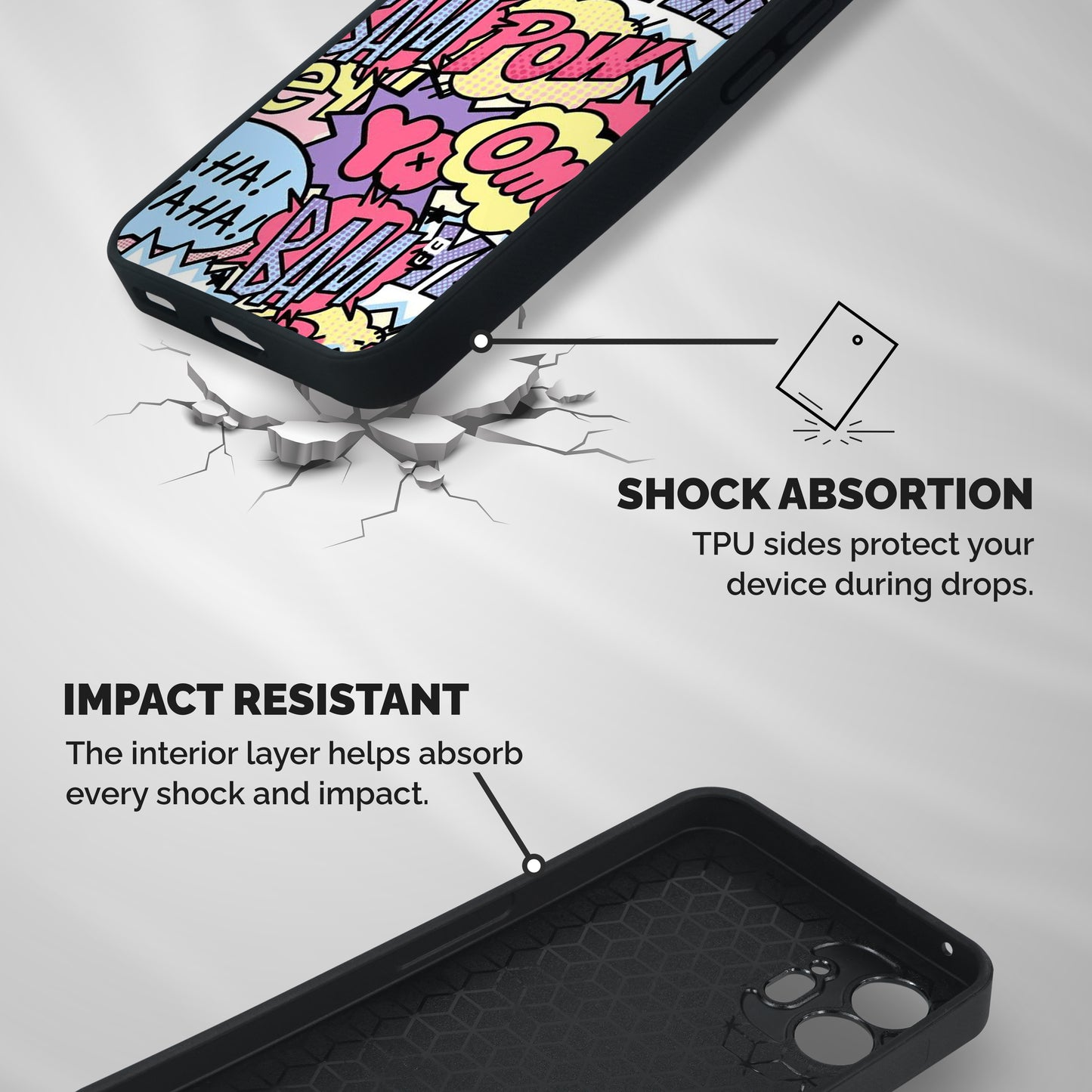 Bam Omg Shockproof Hybrid Protection (Metal + TPU) Back Case Cover