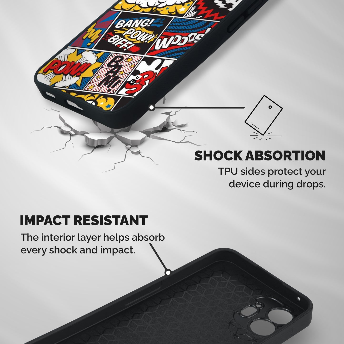 Bam Pattern Shockproof Hybrid Protection (Metal + TPU) Back Case Cover