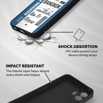 Bangkok Boarding Pass Shockproof Hybrid Protection (Metal + TPU) Back Case Cover