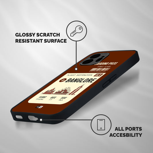 Banglore Boarding Pass Shockproof Hybrid Protection (Metal + TPU) Back Case Cover
