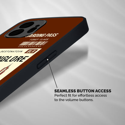 Banglore Boarding Pass Shockproof Hybrid Protection (Metal + TPU) Back Case Cover