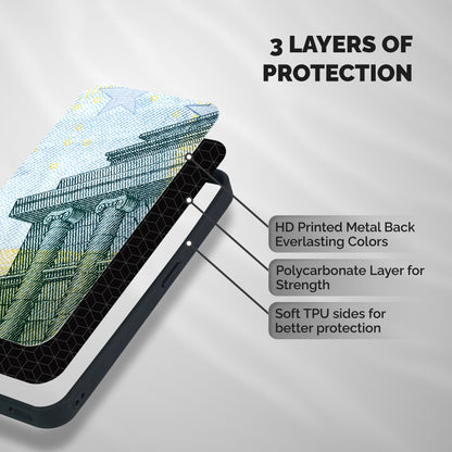 Baroque and Rococo style Shockproof Hybrid Protection (Metal + TPU) Back Case Cover