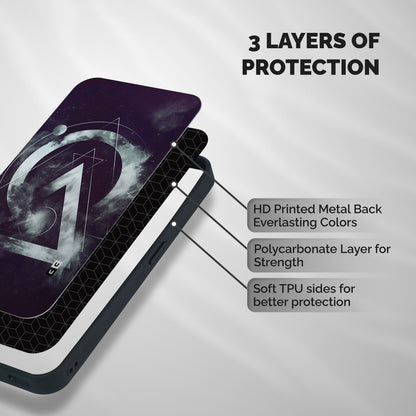 Basic Galaxy Shape Shockproof Hybrid Protection (Metal + TPU) Back Case Cover