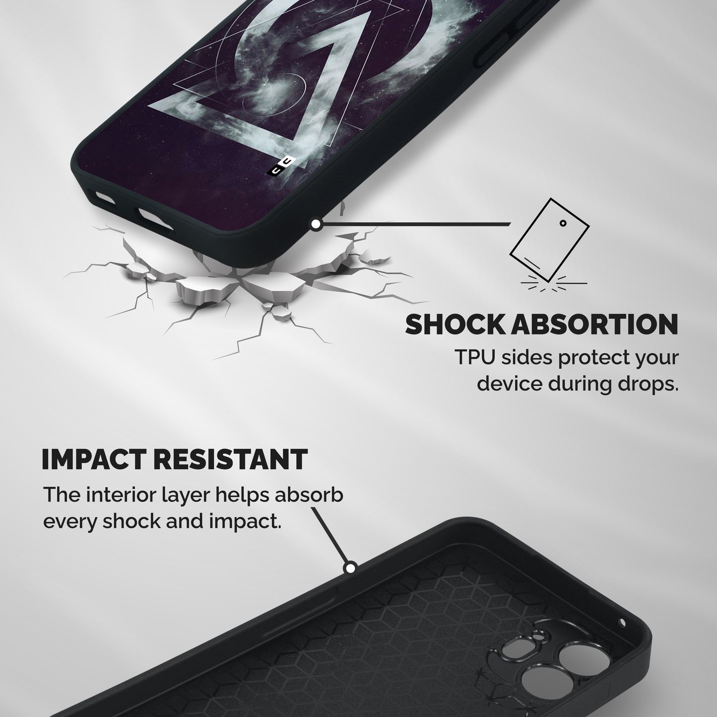 Basic Galaxy Shape Shockproof Hybrid Protection (Metal + TPU) Back Case Cover