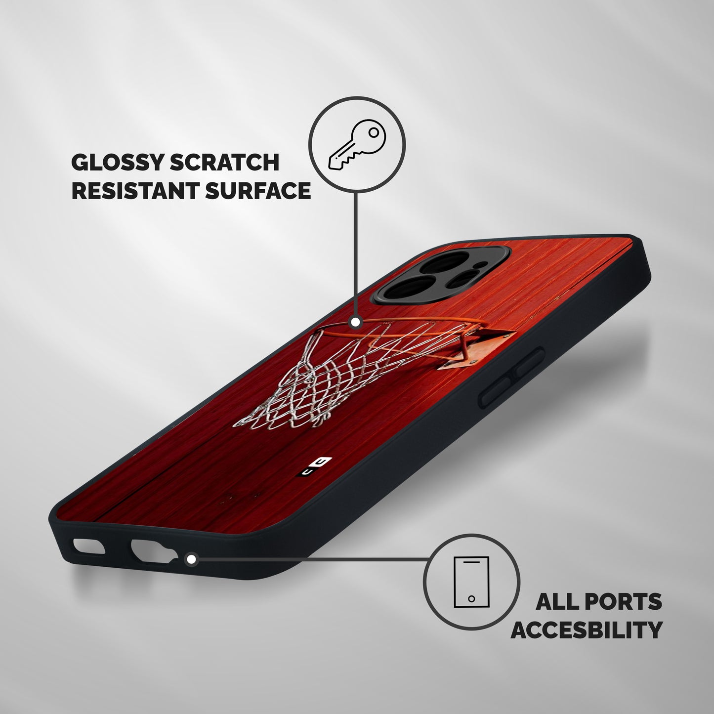 Basket Red Shockproof Hybrid Protection (Metal + TPU) Back Case Cover