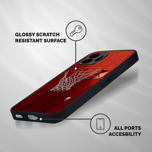 Basket Red Shockproof Hybrid Protection (Metal + TPU) Back Case Cover