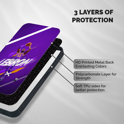 Basketball Star Shockproof Hybrid Protection (Metal + TPU) Back Case Cover