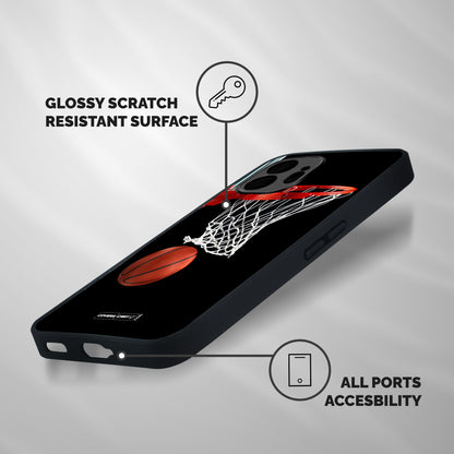 Basketball Shockproof Hybrid Protection (Metal + TPU) Back Case Cover
