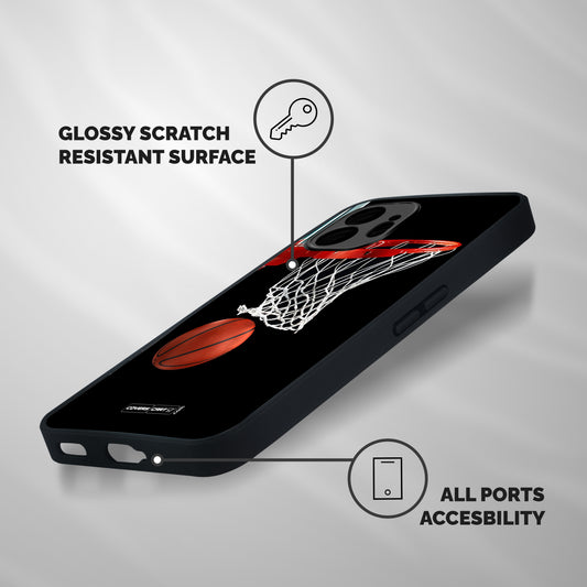 Basketball Shockproof Hybrid Protection (Metal + TPU) Back Case Cover
