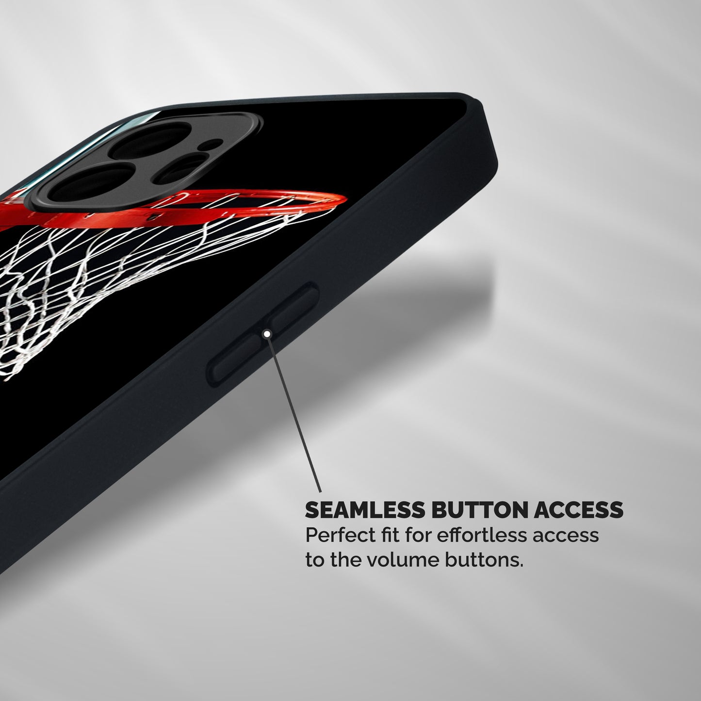 Basketball Shockproof Hybrid Protection (Metal + TPU) Back Case Cover