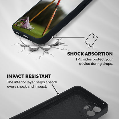 Bat Wicket Shockproof Hybrid Protection (Metal + TPU) Back Case Cover