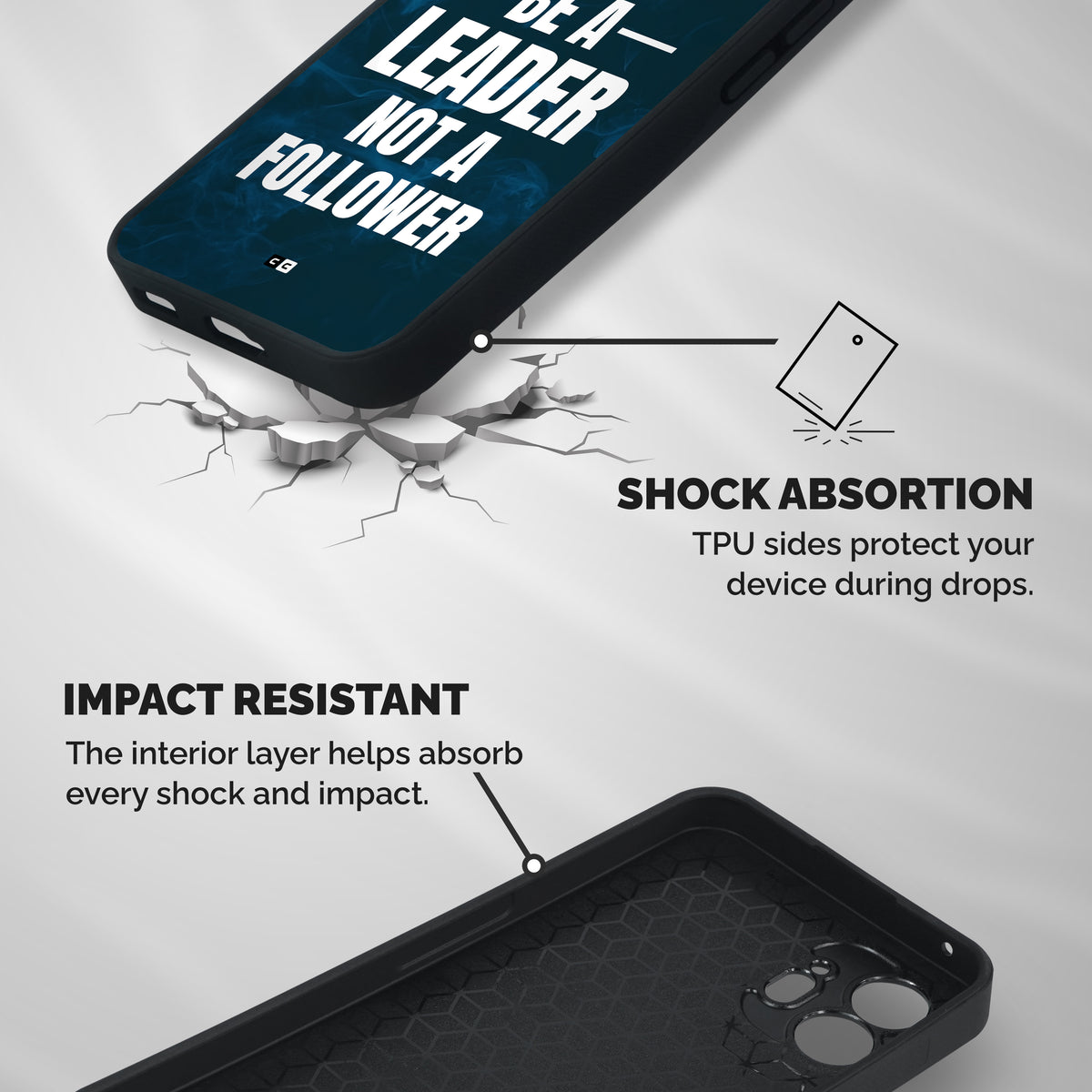 Be A Leader Shockproof Hybrid Protection (Metal + TPU) Back Case Cover