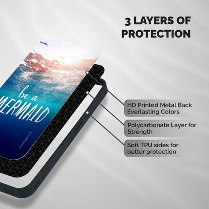 Be A Mermaid Shockproof Hybrid Protection (Metal + TPU) Back Case Cover
