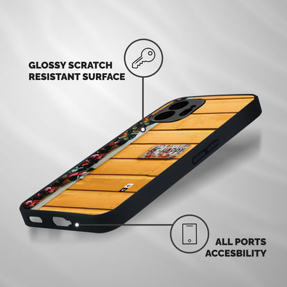 Be Happy Yellow Wall Shockproof Hybrid Protection (Metal + TPU) Back Case Cover