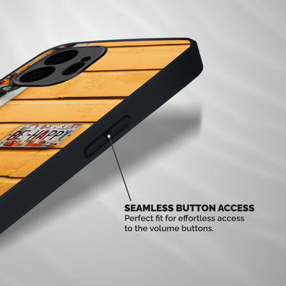 Be Happy Yellow Wall Shockproof Hybrid Protection (Metal + TPU) Back Case Cover