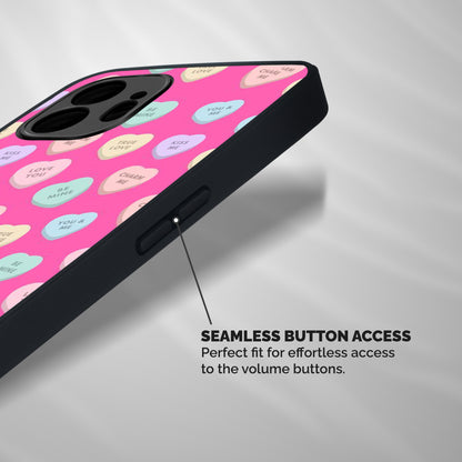 Be Mine Hearts Pattern Shockproof Hybrid Protection (Metal + TPU) Back Case Cover