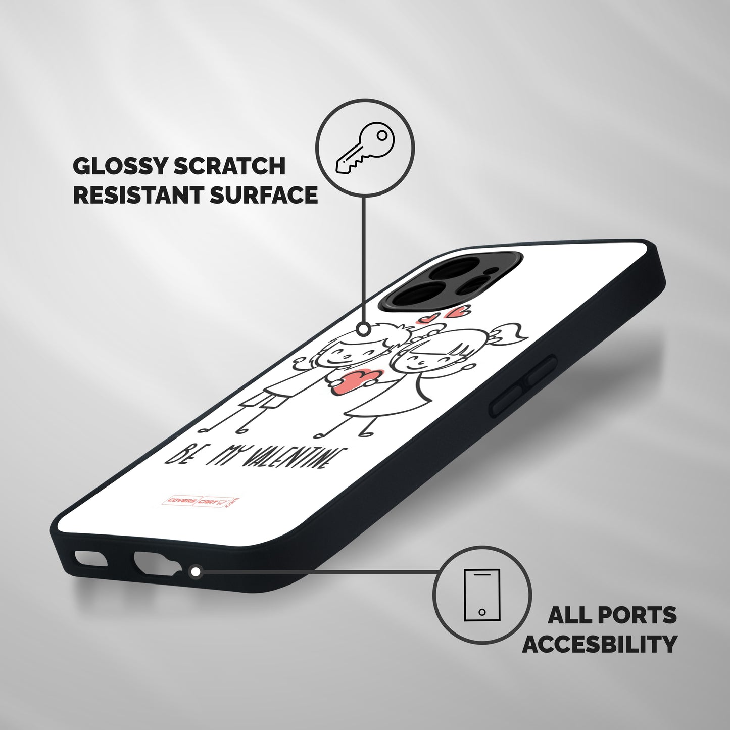 Be My Valentine Shockproof Hybrid Protection (Metal + TPU) Back Case Cover