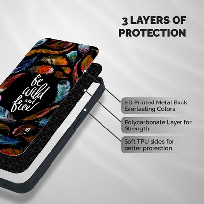 Be Wild and Free Shockproof Hybrid Protection (Metal + TPU) Back Case Cover