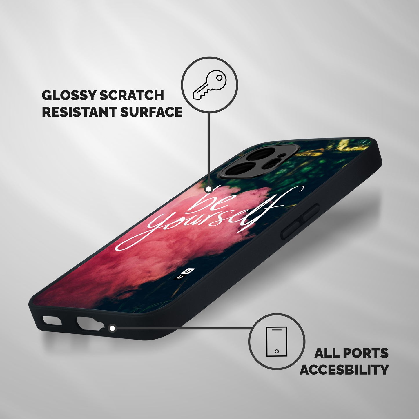 Be Yourself Greens Shockproof Hybrid Protection (Metal + TPU) Back Case Cover