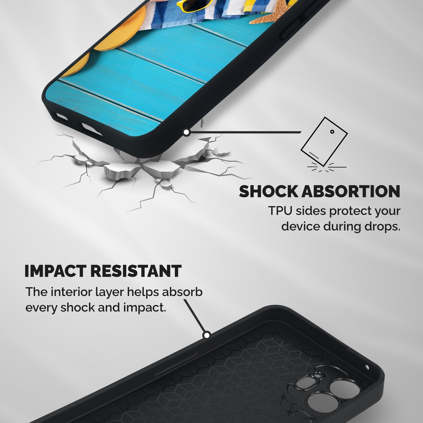 Beach Ready Shockproof Hybrid Protection (Metal + TPU) Back Case Cover