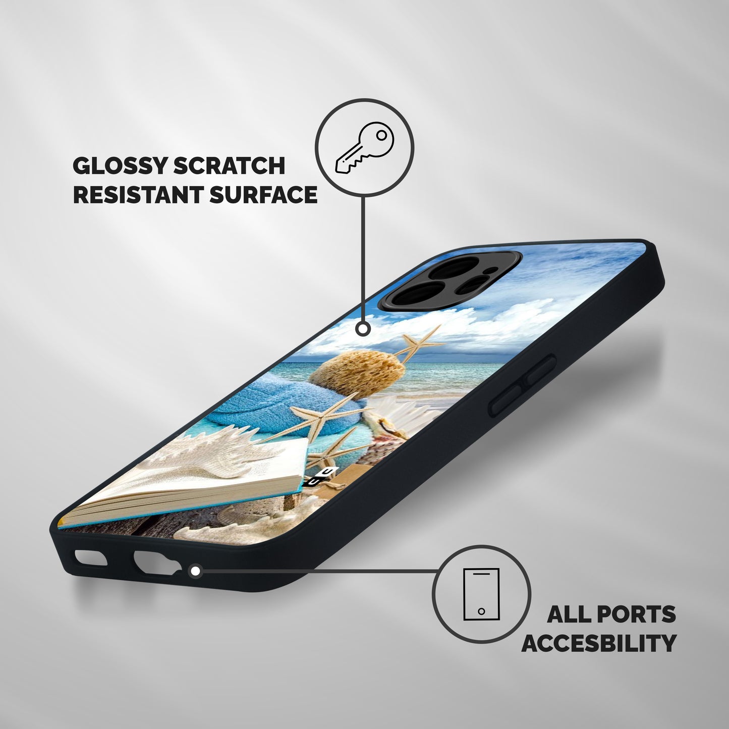 Beach Sky Shockproof Hybrid Protection (Metal + TPU) Back Case Cover