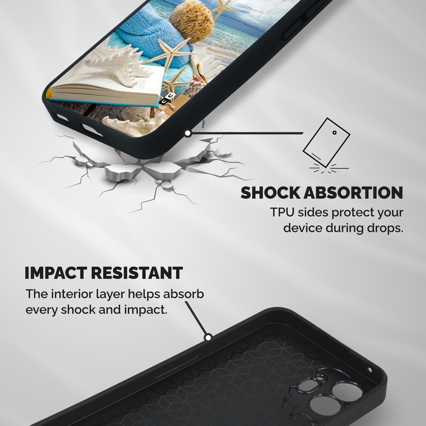 Beach Sky Shockproof Hybrid Protection (Metal + TPU) Back Case Cover